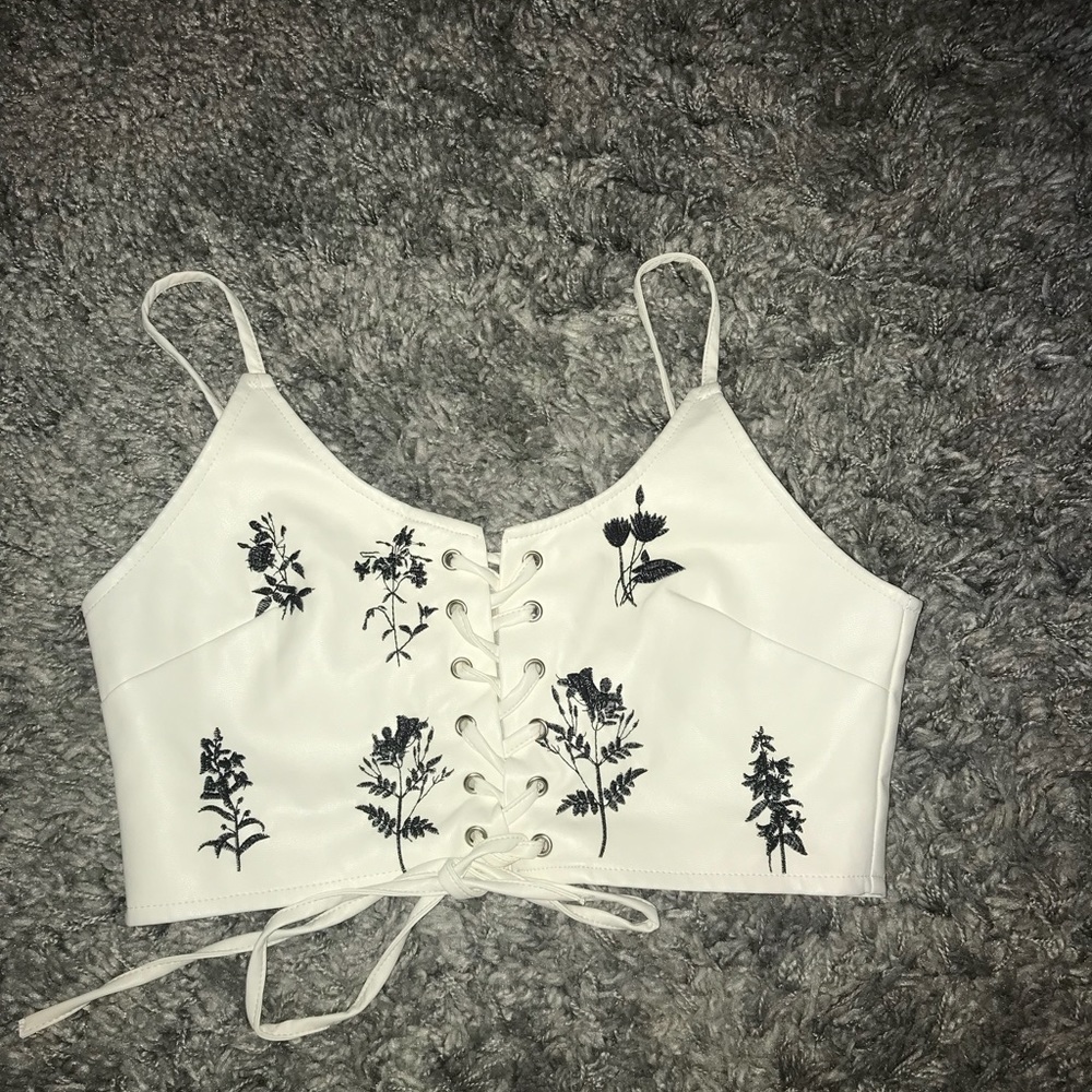 Nasty Gal White crop top